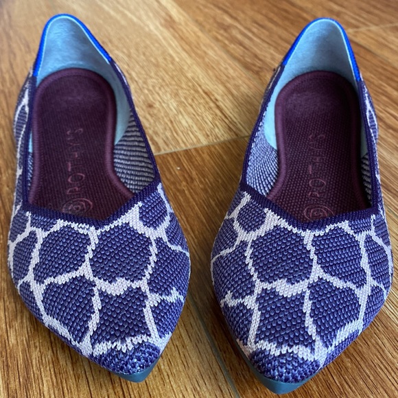 Rothy’s The Point Giraffe Violet Purple size 6.5 EUC - Picture 5 of 8